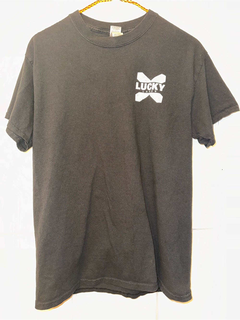 ⭐️ Lucky Brand Med Black Logo Short-Sleeve Men's T-Shirt